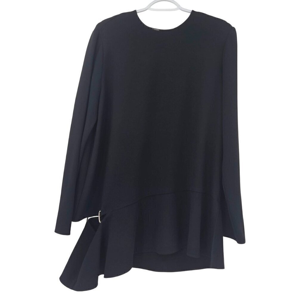 Tibi Hampden Asymmetrical Blouse Top Black Women’s Size 10 NEW Party Evening